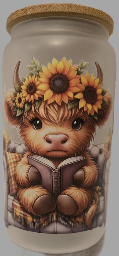 Highland Cow Cold Beverage Container