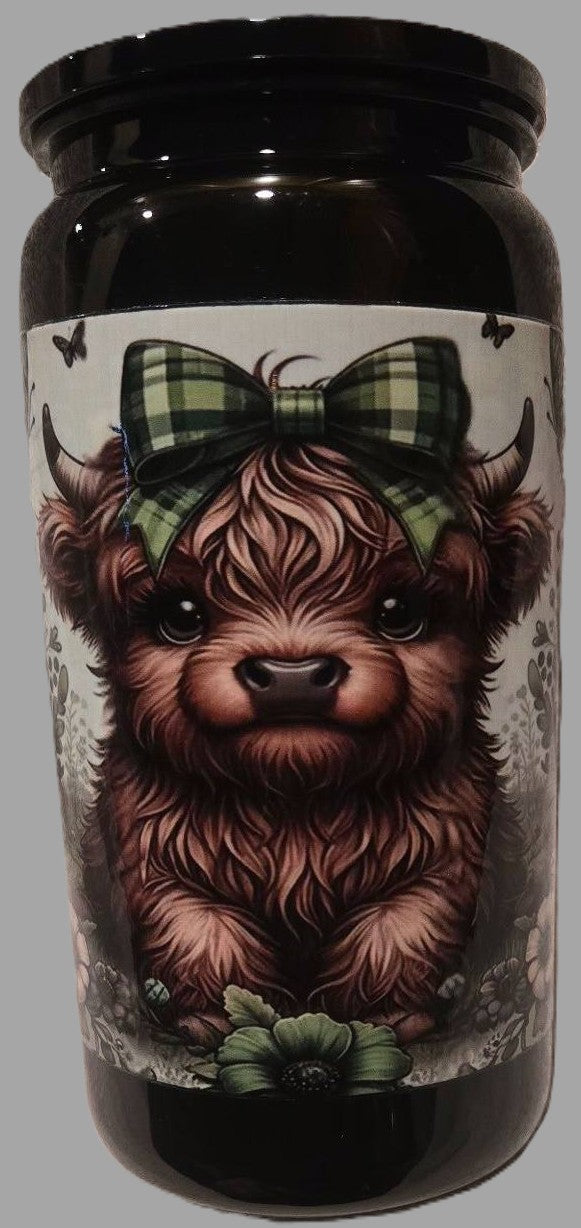 Highland Cow Cold Beverage Container